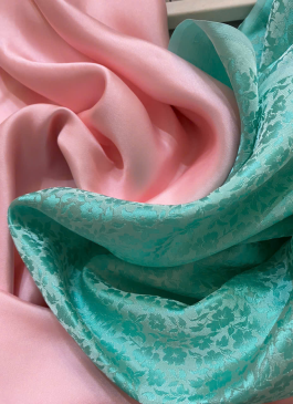 VẢI SATIN TƠ TẰM mai xanh ngọc