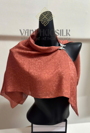 Khăn Vuông Lụa Vân cổ Mai Thọ