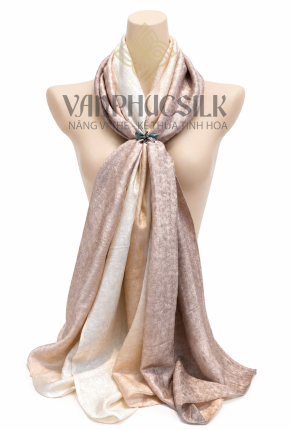 Khăn choàng lụa Vân cổ Mai Thọ chuyển sắc  