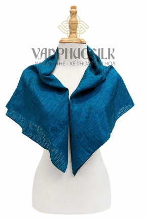 Khăn vuông lụa vân cổ Liên hoa