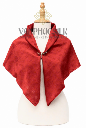 Khăn vuông lụa vân cổ Hồng Điệp