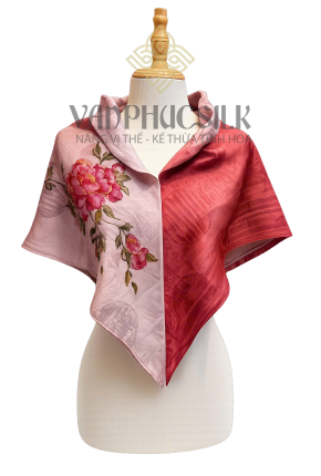 Khăn Vân cổ Ombre Mẫu Đơn
