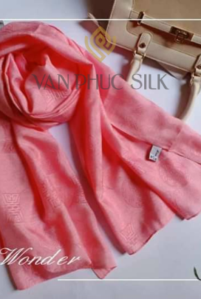 Khăn lụa Vân tơ tằm Hồng phấn