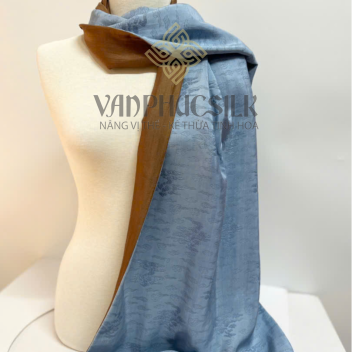 Khăn Choàng Lụa Vân cổ Thiên thanh