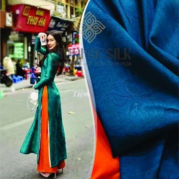 Vải Tơ Tằm Phượng Thọ xanh két