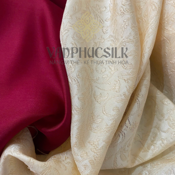 LỤA TƠ TẰM LÁ CỔ MÀU BEIGE