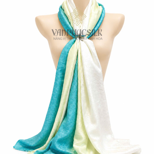 Khăn choàng lụa Vân cổ Mai Thọ chuyển sắc