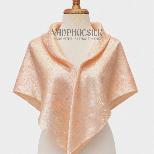 Khăn vuông satin thêu Mộc Trà