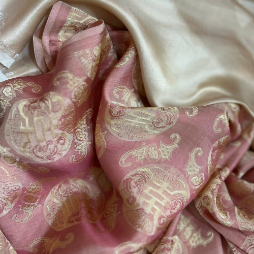 Satin Thọ Dơi Hồng vàng kim 