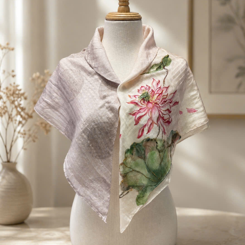 Khăn Vân cổ Ombre Bạch Liên Hoa