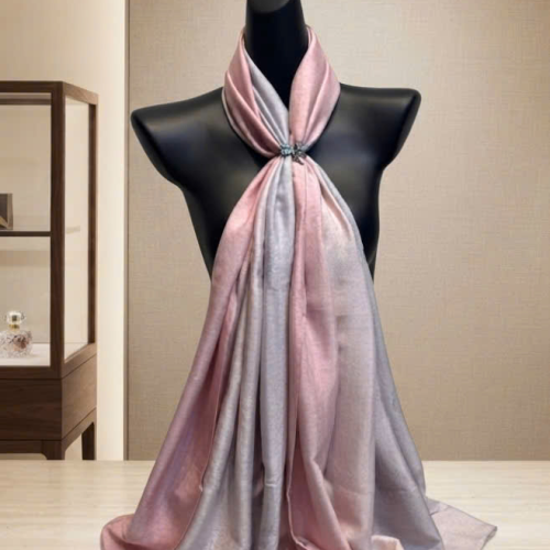 Khăn Choàng Vân Cổ Ombre Hồng Xuân 1