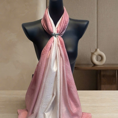 Khăn Choàng Vân Cổ Ombre Hồng Xuân 2