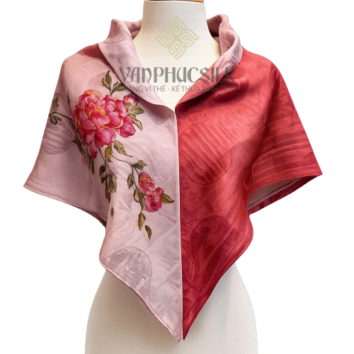 Khăn Vân cổ Ombre Mẫu Đơn