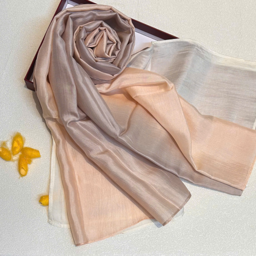 Khăn Lụa Tơ Tằm Ombre Nude