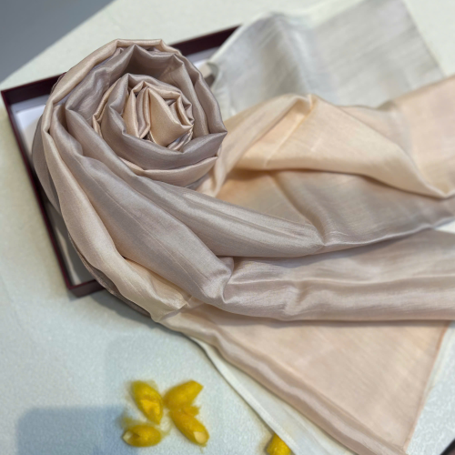 Khăn Lụa Tơ Tằm Ombre Nude