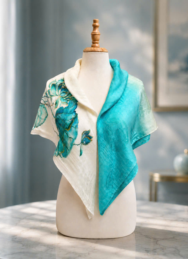 Khăn Vân cổ Ombre Liên Hoa 