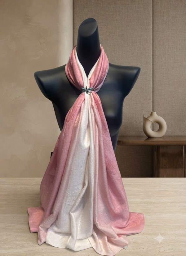 Khăn Choàng Vân Cổ Ombre Hồng Xuân 2