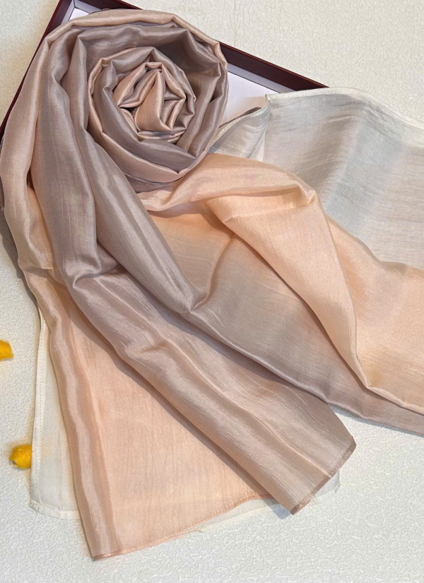 Khăn Lụa Tơ Tằm Ombre Nude