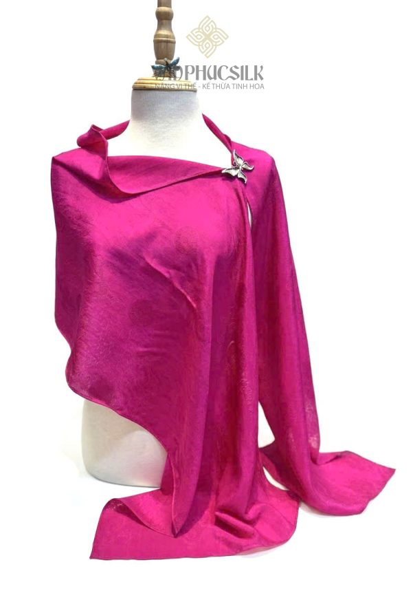 Khăn Lụa Vân cổ Phượng Thọ